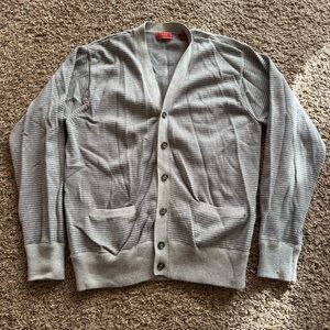 Izod striped buttoned cardigan sweater